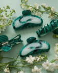 Winona Irene Serpent Hair Claw - Product shown with flowers in background