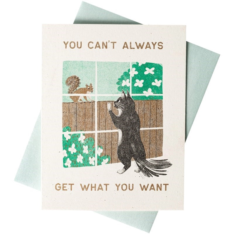 Bromstad Printing Co. You Can&#39;t Always Get What You Want Risograph Greeting Card