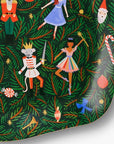 Rifle Paper Co. Evergreen Nutcracker Serving Tray - Closeup of product design