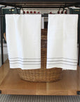 Murchison-Hume Waffle Kitchen Tea Towels Set - Products shown hanging in kitchen