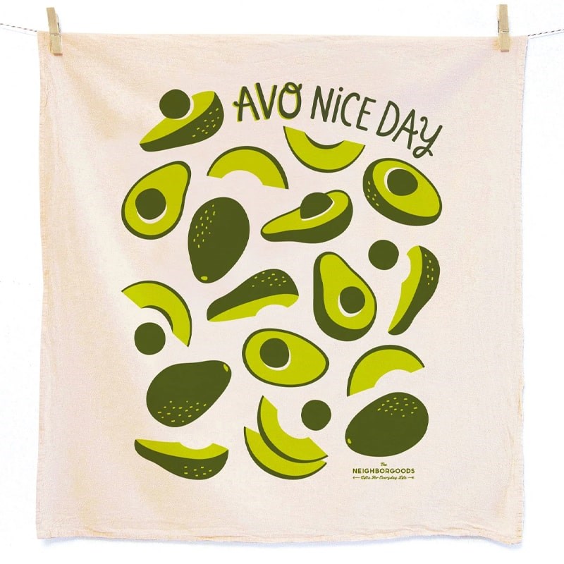 The Neighborgoods Avocado Toast Dish Towel Set - Avocado towel