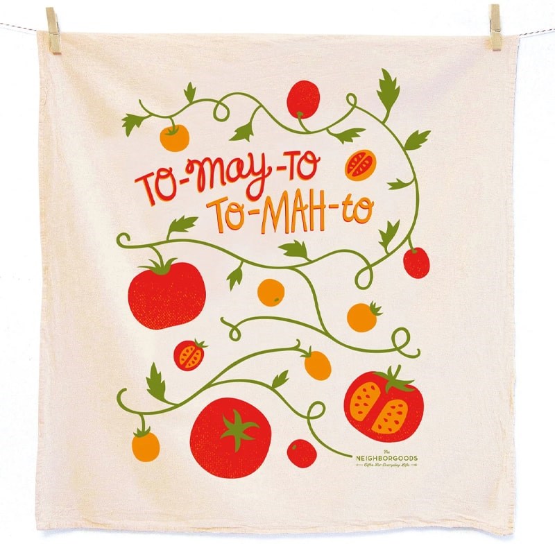 The Neighborgoods Tomato Basil Dish Towel Set - Tomato towel