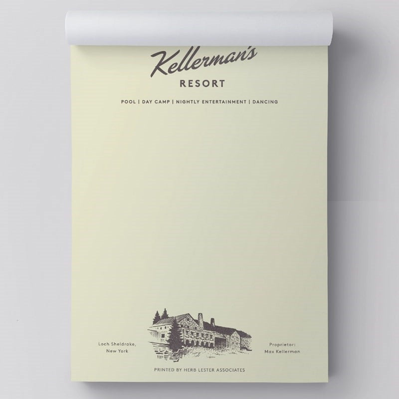 Herb Lester Associates Fictional Hotel Notepad Kellerman's Resort - Product shown on white background