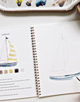 Emily Lex Studio Seaside Watercolor Workbook- Sailboat shown
