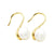 Minimalist Natural Pearl 18k Gold Plated Earrings