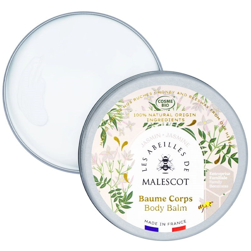 Les Abeilles de Malescot Honey Body Balm - Jasmine - Product shown with lid