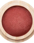 Hetkinen Pine-Geranium Lip Balm - Pink - Overhead shot of product with lid off