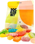 Sockerbit Sour Swedish Candy Mix - Product shown next to packaging