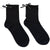 Romantic Ribbon Pearl Socks - Black