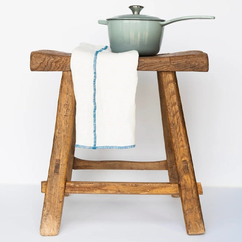 Kitchen Garden Textiles Woven Kitchen Towel - Product shown on stool