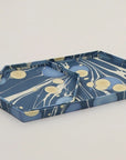 Craft Boat Marbled Hexagon Tray Set - Indigo - Products shown stacked