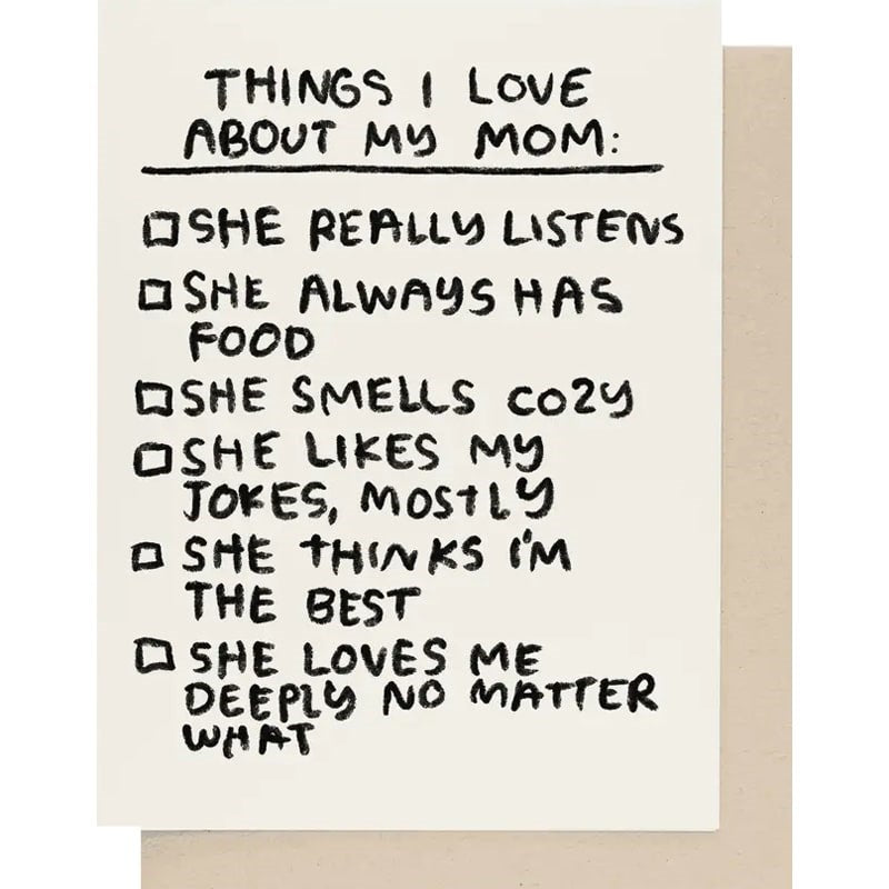 People I&#39;ve Loved Things I Love Checklist (1 pc)