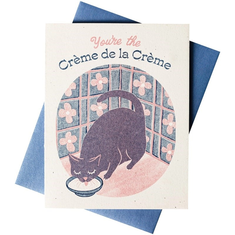 Bromstad Printing Co. Creme De La Creme - Risograph Greeting Card (1 pc)