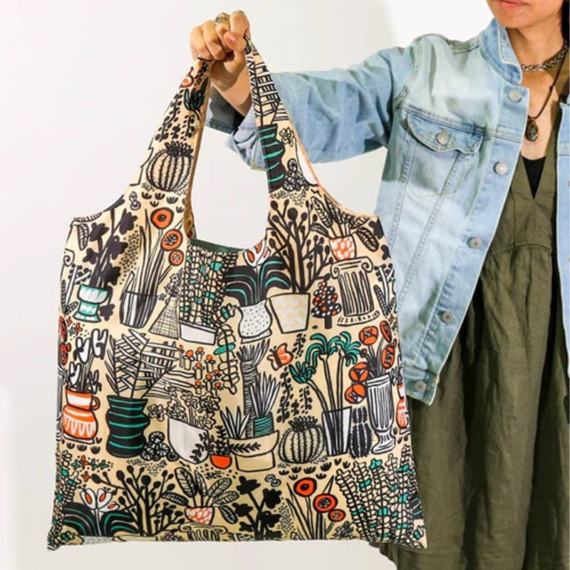 Yellow Owl Workshop Art Sack - People I&#39;ve Loved Garden- Model shown holding product in hand