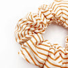 Kennedy Elise Copper Striped Scrunchie - Closeup of product