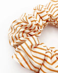 Kennedy Elise Copper Striped Scrunchie - Closeup of product