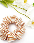Kennedy Elise Copper Striped Scrunchie - Beauty shot 