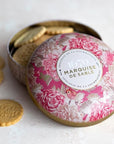 La Sablesienne "Treasure" Round Tin - Shortbread Cookies - Product shown with lid off