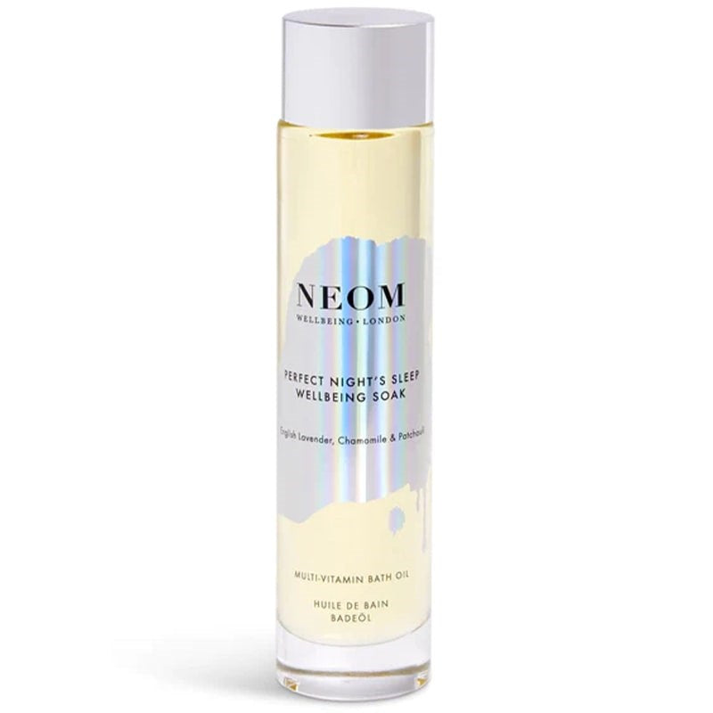 NEOM Organics Perfect Night's Sleep Wellbeing Soak Multi-Vitamin Bath Oil - Product shown on white background