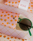 Ecke Naranjas Pink Glasses Case - Product shown with glasses