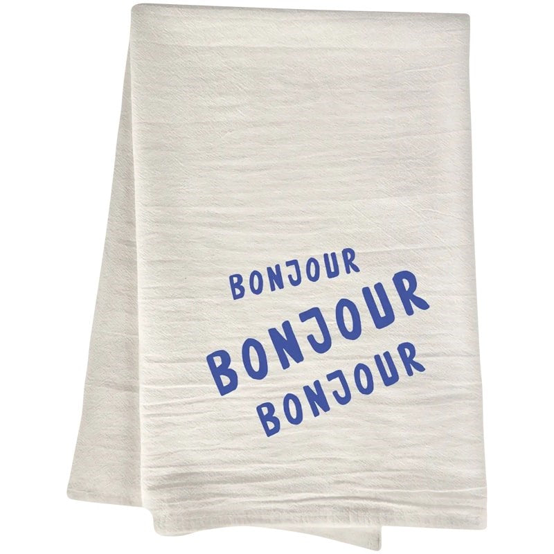 Boheme Bliss Bonjour Trois Cotton Tea Towel
